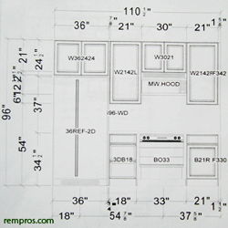 Kitchen cabinets dimensions. Standard cabinets sizes