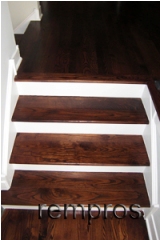 solid hardwood steps